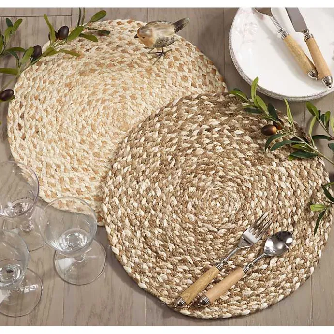 Sale Kirklands Home Natural Woven Jute Placemats, Set of 4 Tan