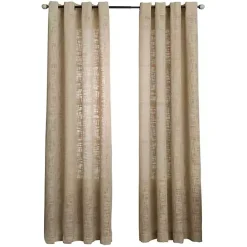 Outlet Kirklands Home Natural Woven Single Curtain Panel, 84 in. Tan