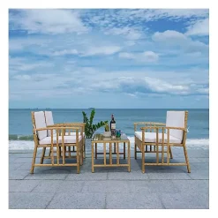 Hot Kirklands Home Natural Woven Wicker 4-pc. Outdoor Living Set Tan