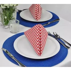 Outlet Kirklands Home Nautical Solid Round Placemats, Set of 6 Blue