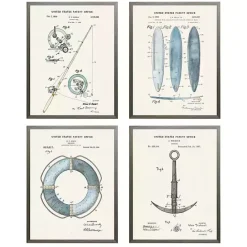 Discount Kirklands Home Nautical Patent Framed Art Prints, Set of 4