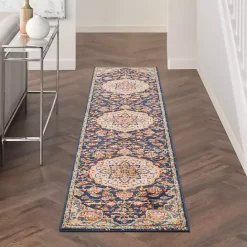 Outlet Kirklands Home Navy & Multi Floral Medallion Runner