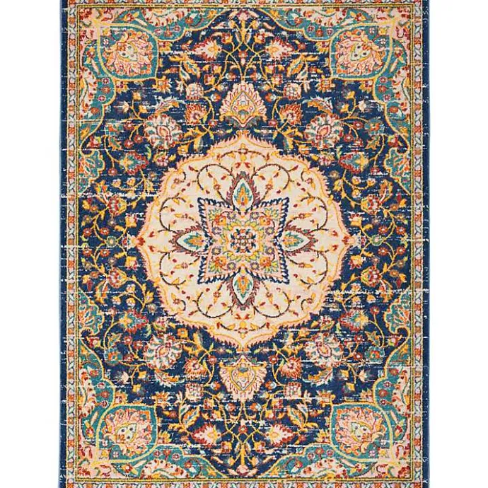 Clearance Kirklands Home Navy & Multi Floral Medallion Area Rug, 5x7