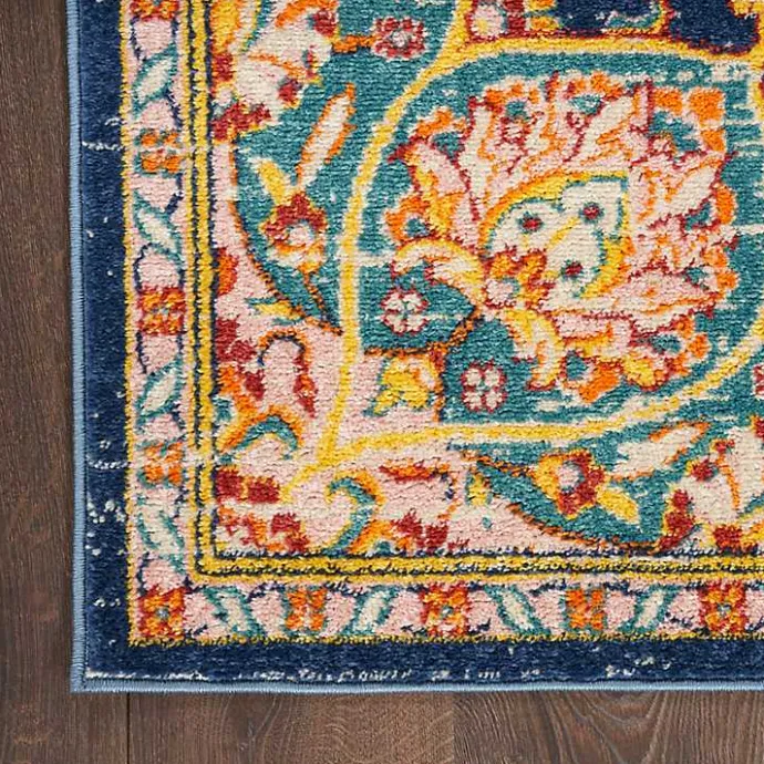 Clearance Kirklands Home Navy & Multi Floral Medallion Area Rug, 5x7
