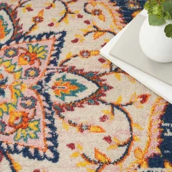 Clearance Kirklands Home Navy & Multi Floral Medallion Area Rug, 5x7
