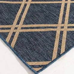 Best Kirklands Home Navy Adelaide Trellis Outdoor Area Rug, 6x9 Blue