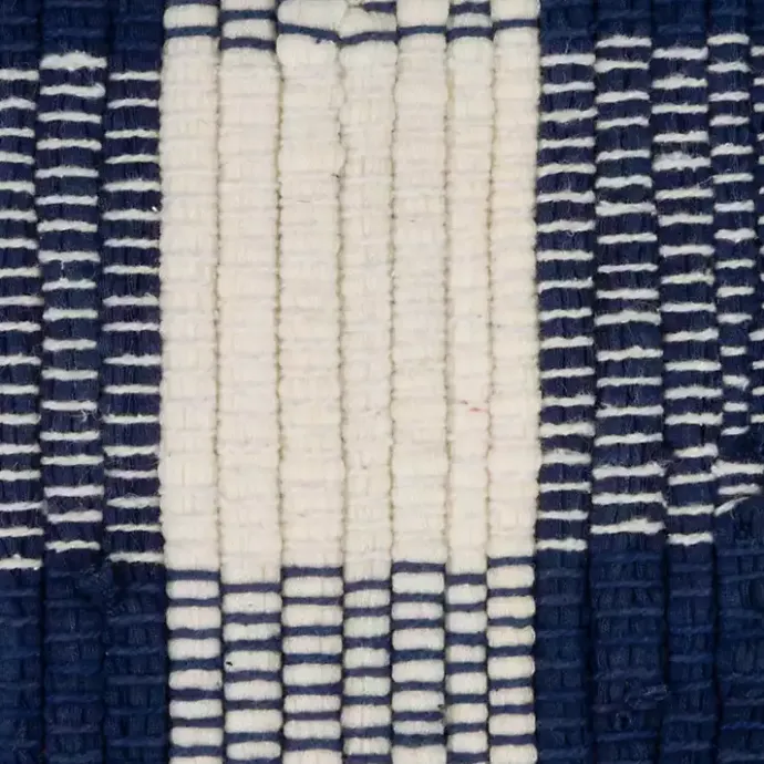 Clearance Kirklands Home Navy and White Buffalo Check Accent Rug Blue