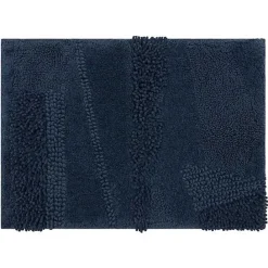 Clearance Kirklands Home Navy Asymmetrical Cotton Bath Mat Blue