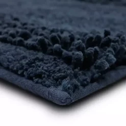 Clearance Kirklands Home Navy Asymmetrical Cotton Bath Mat Blue