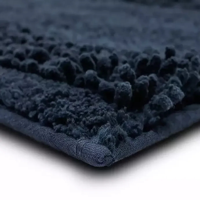 Clearance Kirklands Home Navy Asymmetrical Cotton Bath Mat Blue