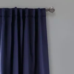 Outlet Kirklands Home Navy Back Tab Blackout Curtain Panel Set, 84 in. Blue
