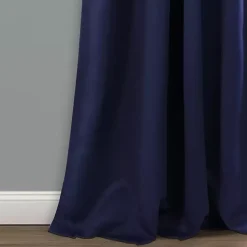 Outlet Kirklands Home Navy Back Tab Blackout Curtain Panel Set, 84 in. Blue
