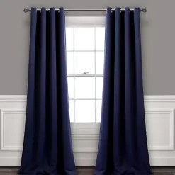 Online Kirklands Home Navy Blackout Curtain Panel Set, 95 in. Blue