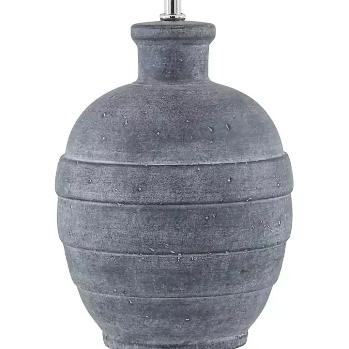 Outlet Kirklands Home Navy Ceramic 2-pc. Lamps with Seagrass Shades Blue