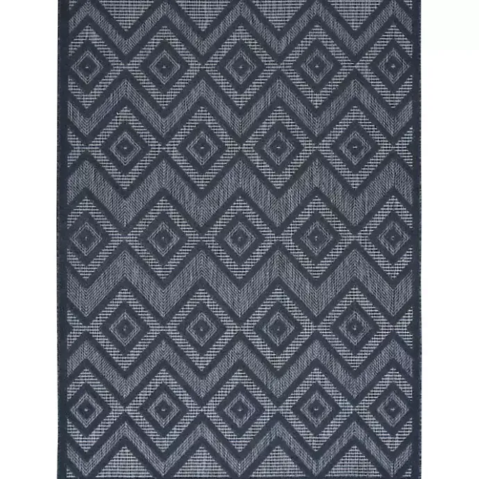 Outlet Kirklands Home Navy Diamond Indoor/Outdoor Area Rug, 4x6 Blue