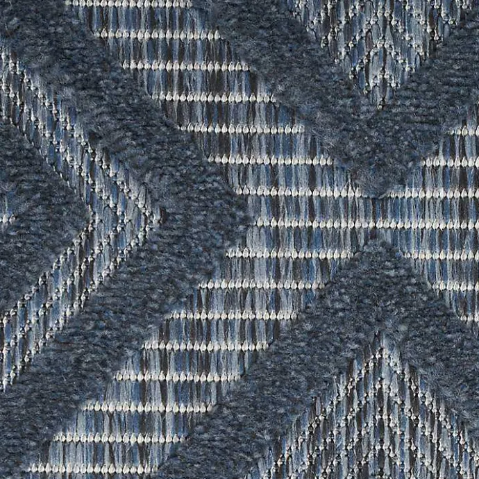 Outlet Kirklands Home Navy Diamond Indoor/Outdoor Area Rug, 4x6 Blue