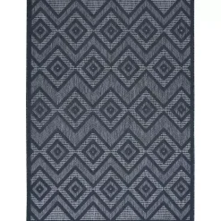 Outlet Kirklands Home Navy Diamond Indoor/Outdoor Area Rug, 6x9 Blue