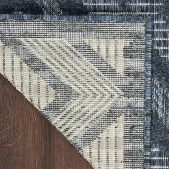 Outlet Kirklands Home Navy Diamond Indoor/Outdoor Area Rug, 6x9 Blue