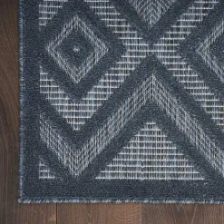 Outlet Kirklands Home Navy Diamond Indoor/Outdoor Area Rug, 6x9 Blue