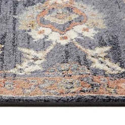 Kirklands Home Navy Floral Area Rug, 5x8 Blue