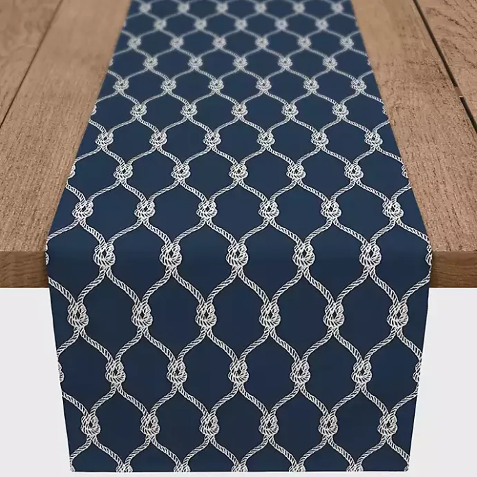 Clearance Kirklands Home Navy Nautical Knots Table Runner, 72 in. Blue