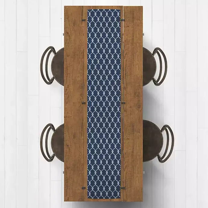 Clearance Kirklands Home Navy Nautical Knots Table Runner, 72 in. Blue