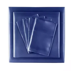 Best Kirklands Home Navy Blue Satin 6-pc. California King Sheet Set Gray