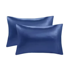 Clearance Kirklands Home Navy Satin 6-pc. Queen Sheet Set Blue