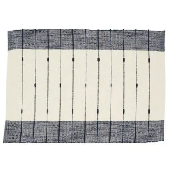 Outlet Kirklands Home Navy Blue Thin Stripes Placemats, Set of 4
