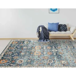 Kirklands Home Navy Bohemian Area Rug, 7x9 Blue