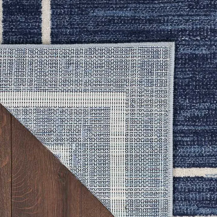 Online Kirklands Home Navy Bordered Indoor/Outdoor Accent Rug, 2x4 Blue