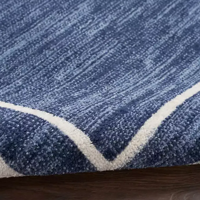 Sale Kirklands Home Navy Bordered Indoor/Outdoor Area Rug, 5x7