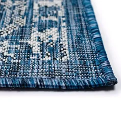 Discount Kirklands Home Navy Botanical Hannah Indoor/Outdoor Rug, 6x9 Blue