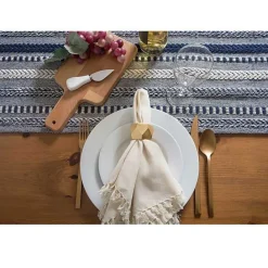 New Kirklands Home Navy Braided Stripe Table Runner, 72 in. Blue