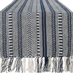 Online Kirklands Home Navy Braided Stripe Table Runner, 108 in. Blue