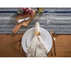 Online Kirklands Home Navy Braided Stripe Table Runner, 108 in. Blue
