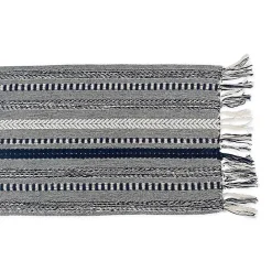 Online Kirklands Home Navy Braided Stripe Table Runner, 108 in. Blue