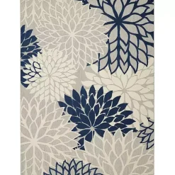 Online Kirklands Home Navy Bright Floral Burst Outdoor Area Rug, 7x10