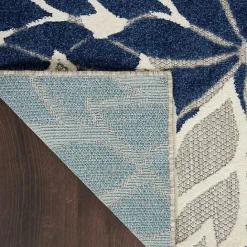 Online Kirklands Home Navy Bright Floral Burst Outdoor Area Rug, 7x10