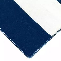 Kirklands Home Navy Cabana Stripe Indoor/Outdoor Runner, 2x8