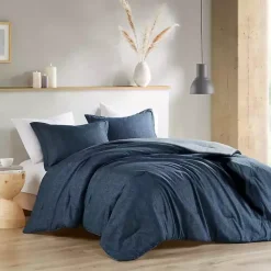Best Kirklands Home Navy Chambray 2-pc. Twin/Twin XL Comforter Set Blue