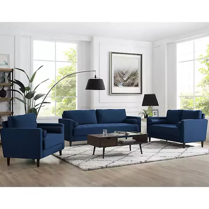 Sale Kirklands Home Navy Chelsea Modern Loveseat Blue