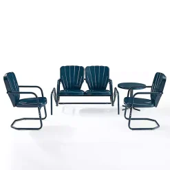 Clearance Kirklands Home Navy Clamshell 4-pc. Outdoor Furniture Set Blue