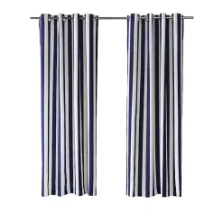 Discount Kirklands Home Navy Coastal Stripe Outdoor Curtain Panel, 84 in.