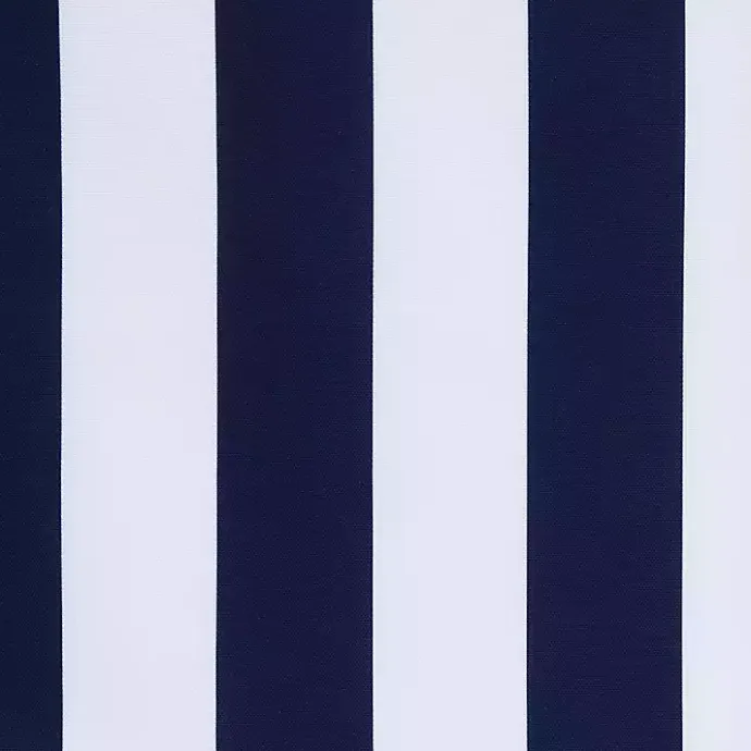 New Kirklands Home Navy Coastal Stripe Outdoor Curtain Panel, 96 in.