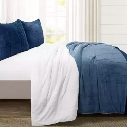 Discount Kirklands Home Navy Color Block 3-pc. King Comforter Set Blue