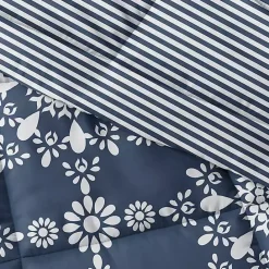 Kirklands Home Navy Daisy Medallion Twin 3-pc. Comforter Set Blue