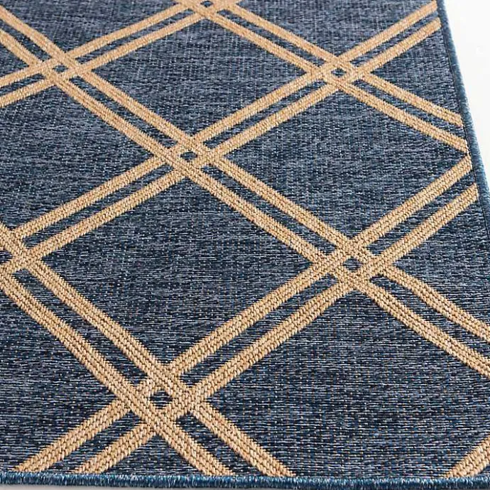 Clearance Kirklands Home Navy Diamond Indoor/Outdoor Area Rug, 5x7 Blue