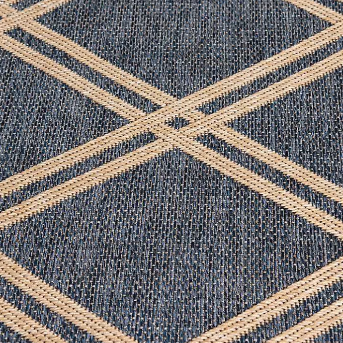 Clearance Kirklands Home Navy Diamond Indoor/Outdoor Area Rug, 5x7 Blue