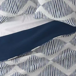 Best Kirklands Home Navy Diamond Line Reversible 2-pc. Twin Quilt Set